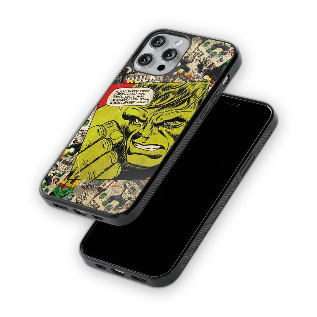 Comic Hulk Glass iPhone Case for iPhone 13 Pro Max | Macmerise