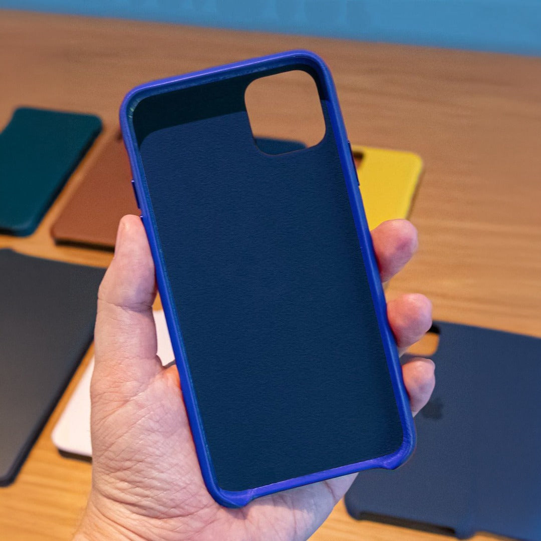 Basics Glass iPhone Case for iPhone 11 Silicone Blue | Macmerise