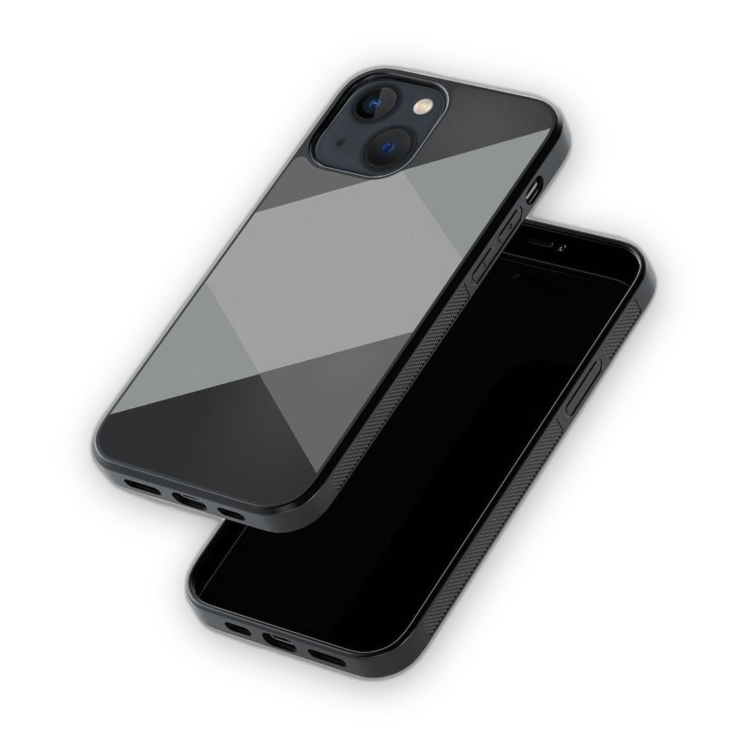 Criss Cross Grey Glass iPhone Case for iPhone 13 | Macmerise