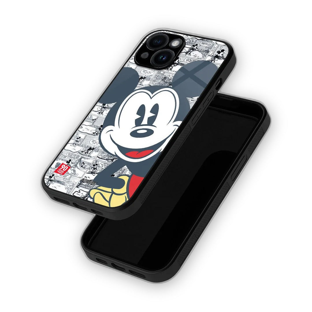 Mickey Comic Strip Glass iPhone Case for iPhone 15 | Macmerise