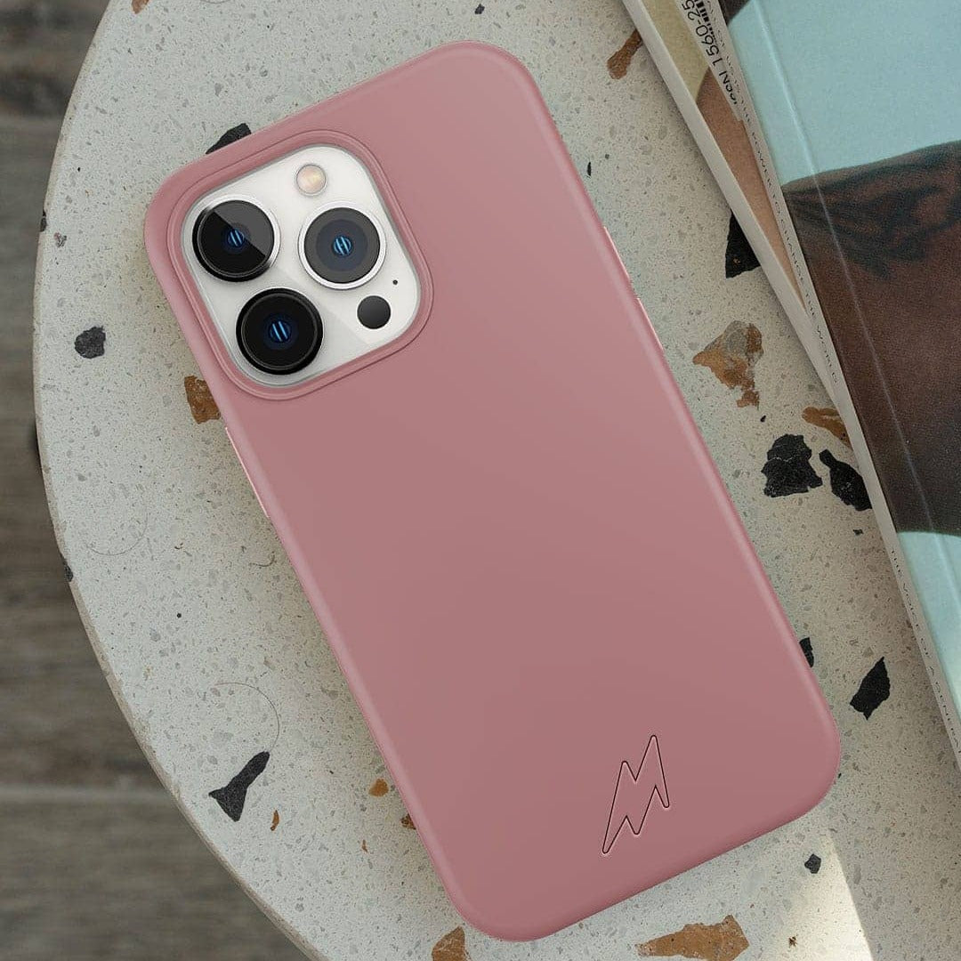 Basics Glass iPhone Case for iPhone 13 Pro Silicone Baby Pink | Macmerise