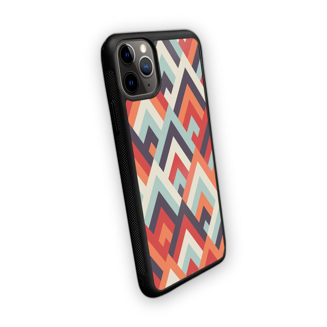 Symmetric Chevron Glass iPhone Case for iPhone 11 Pro Max | Macmerise