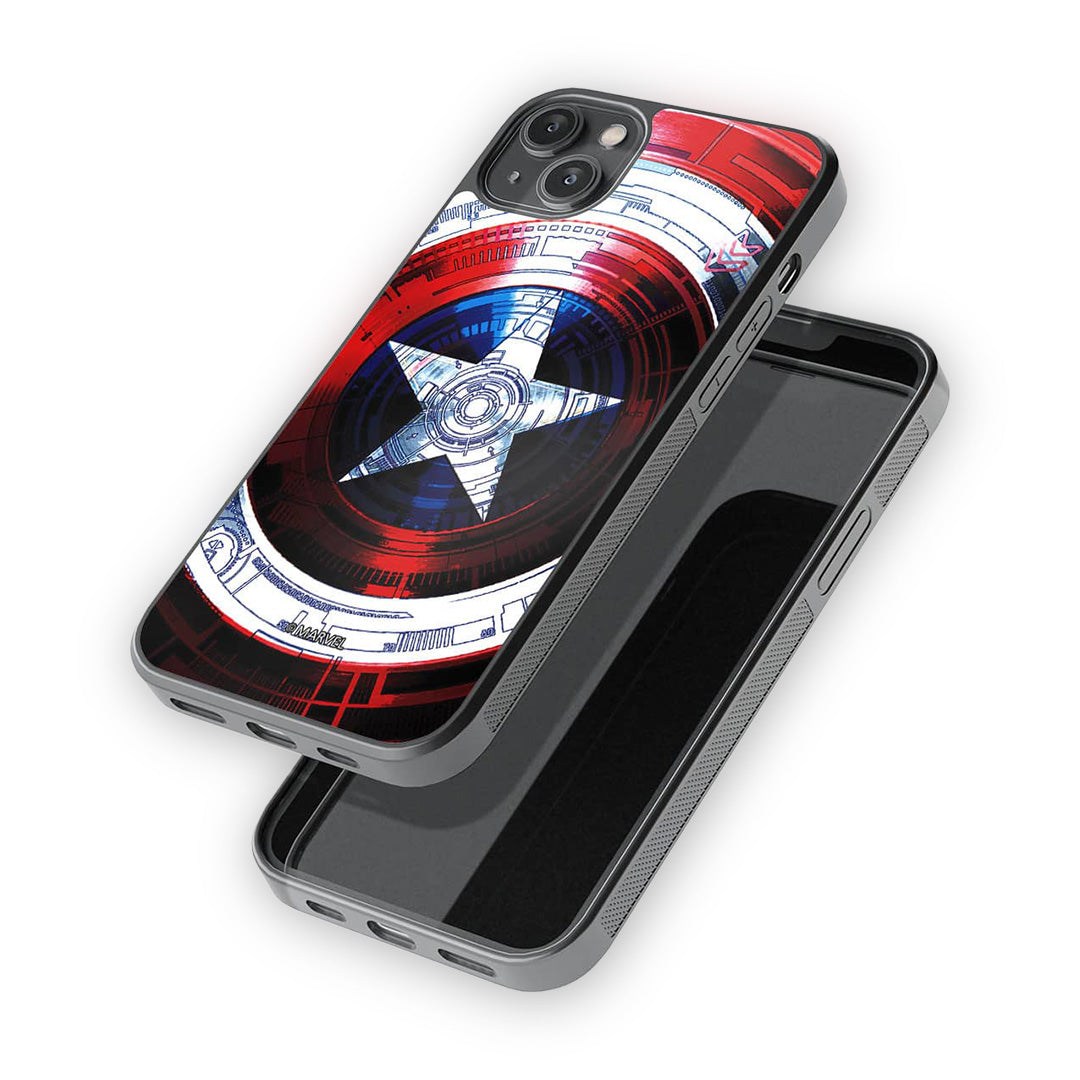 Captains Shield Decoded Glass iPhone Case for iPhone 14 Plus | Macmerise