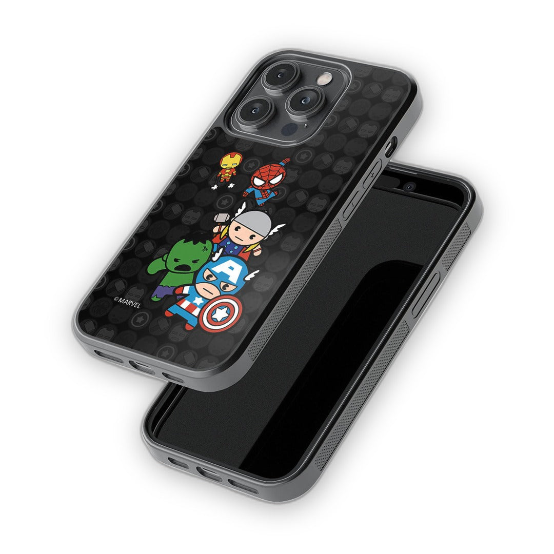 Kawaii Marvel Comics Glass iPhone Case for iPhone 14 Pro | Macmerise