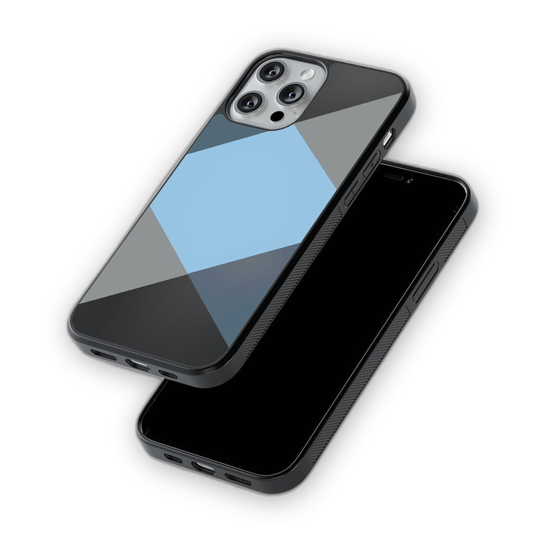 Criss Cross Blue Glass iPhone Case for iPhone 13 Pro | Macmerise