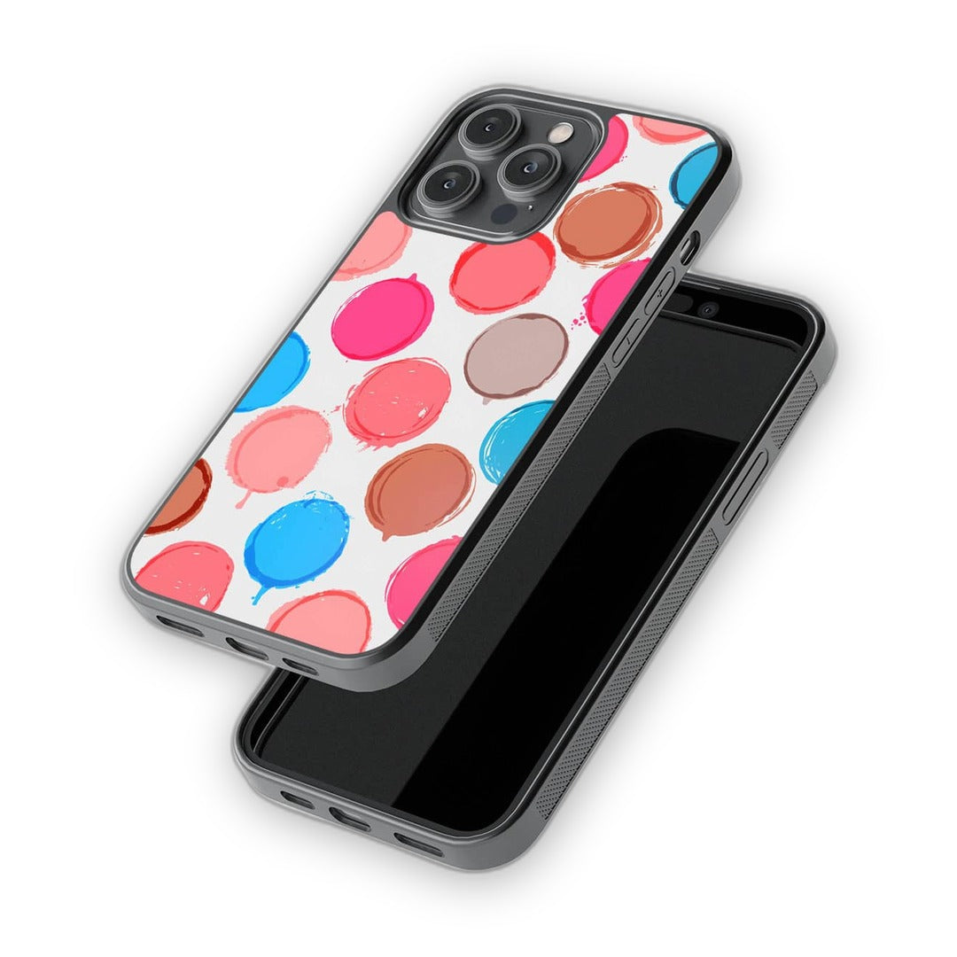 Polka Dot Canvas Glass iPhone Case for iPhone 14 Pro Max | Macmerise