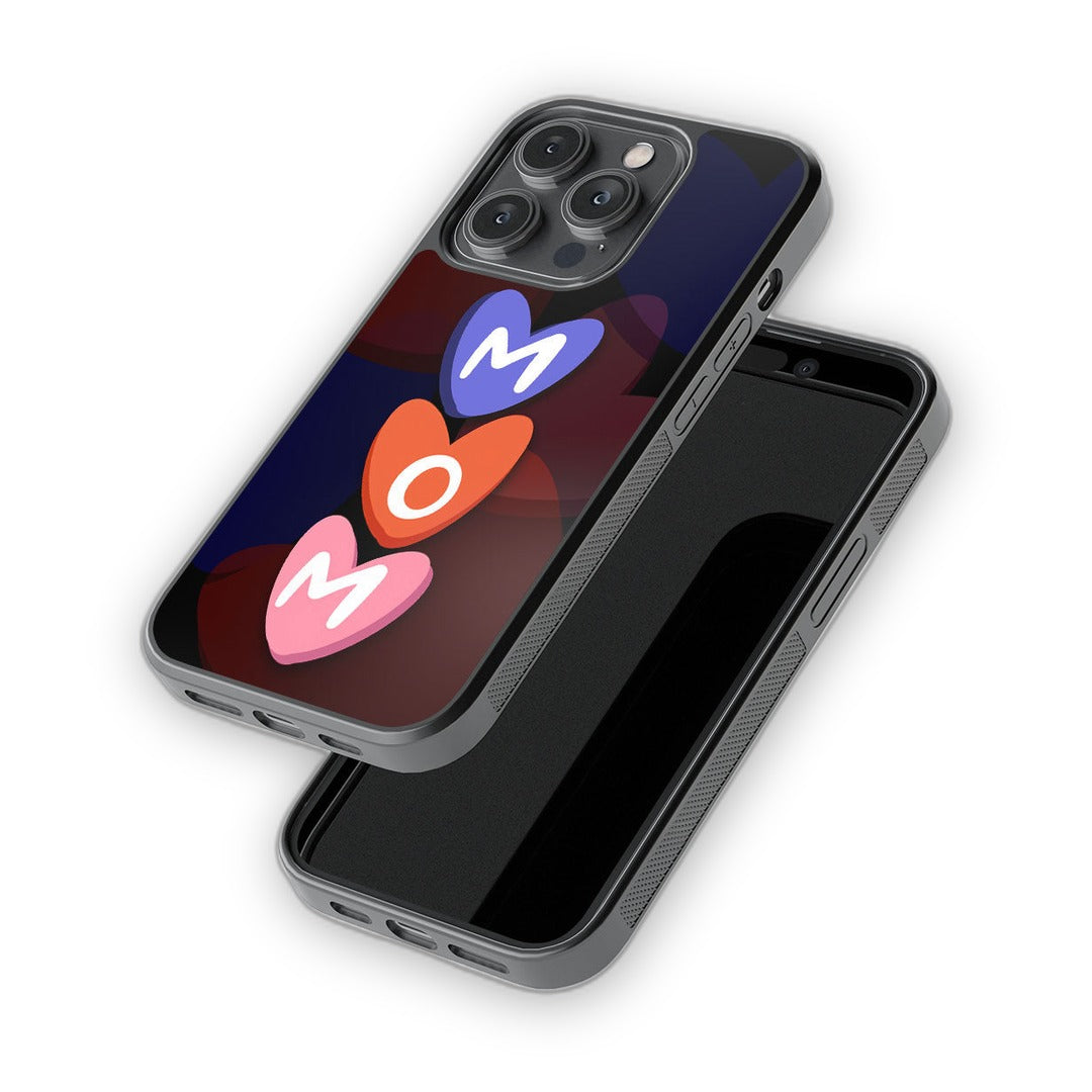 Heart Mom Glass iPhone Case for iPhone 14 Pro | Macmerise