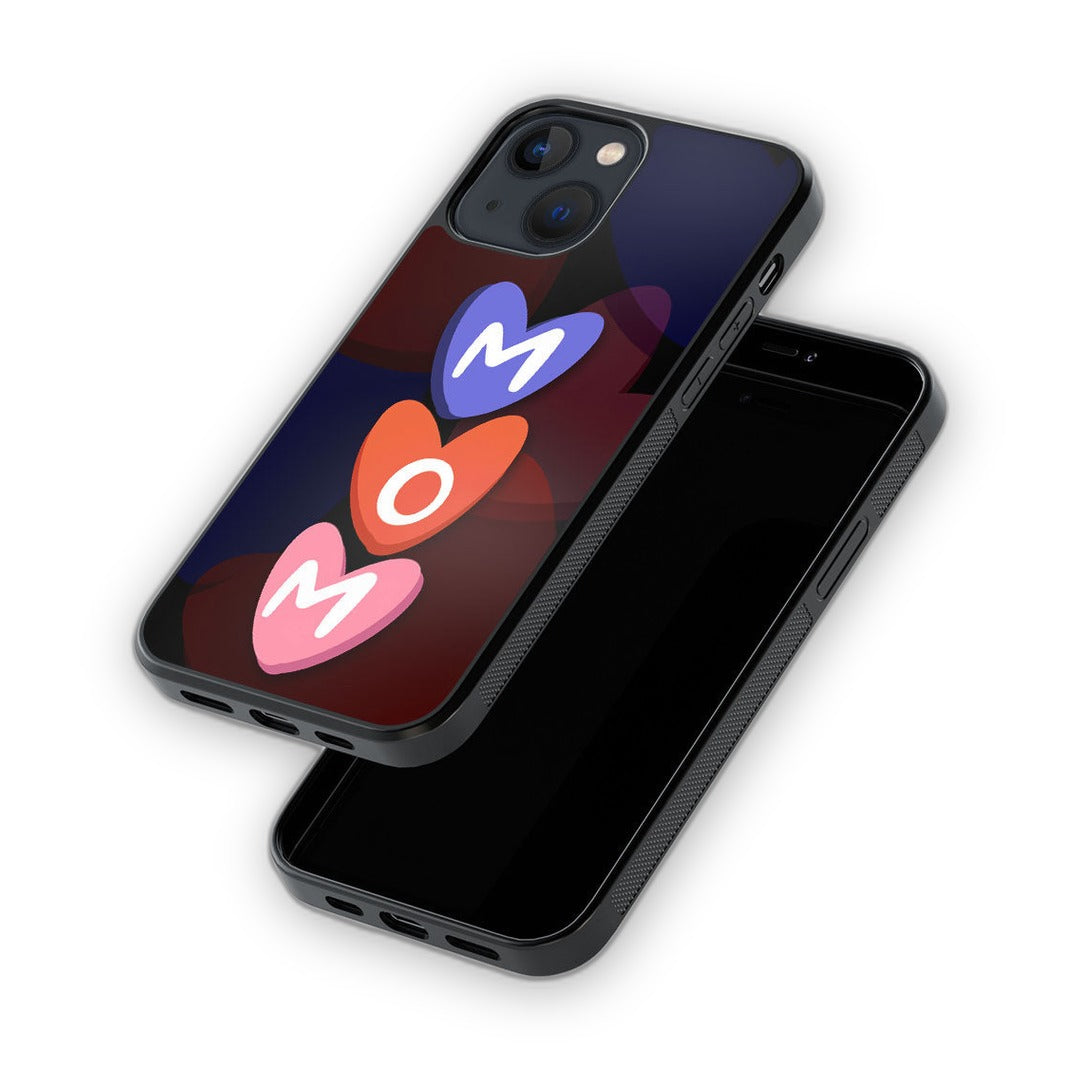 Heart Mom Glass iPhone Case for iPhone 13 Mini | Macmerise