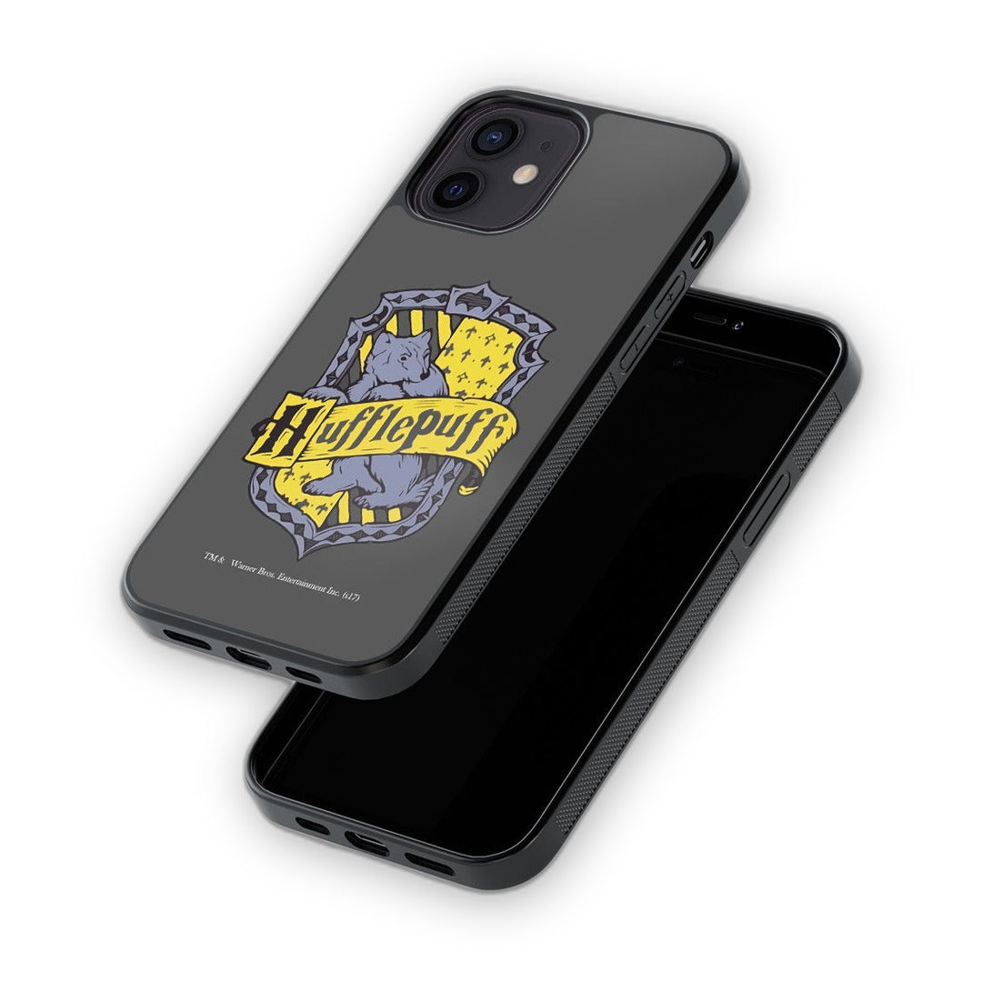 Crest Hufflepuff Glass iPhone Case for iPhone 12 | Macmerise