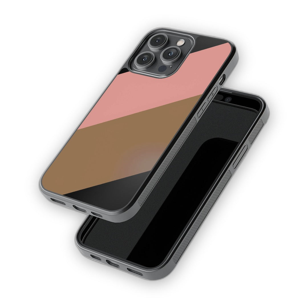 Slanted Brown Pink Glass iPhone Case for iPhone 14 Pro Max | Macmerise