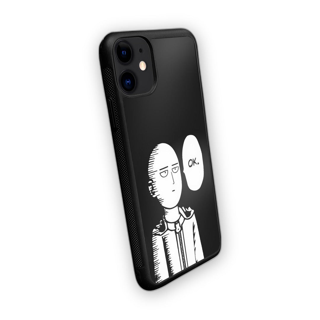 Saitama Not Impressed Glass iPhone Case for iPhone 11 | Macmerise
