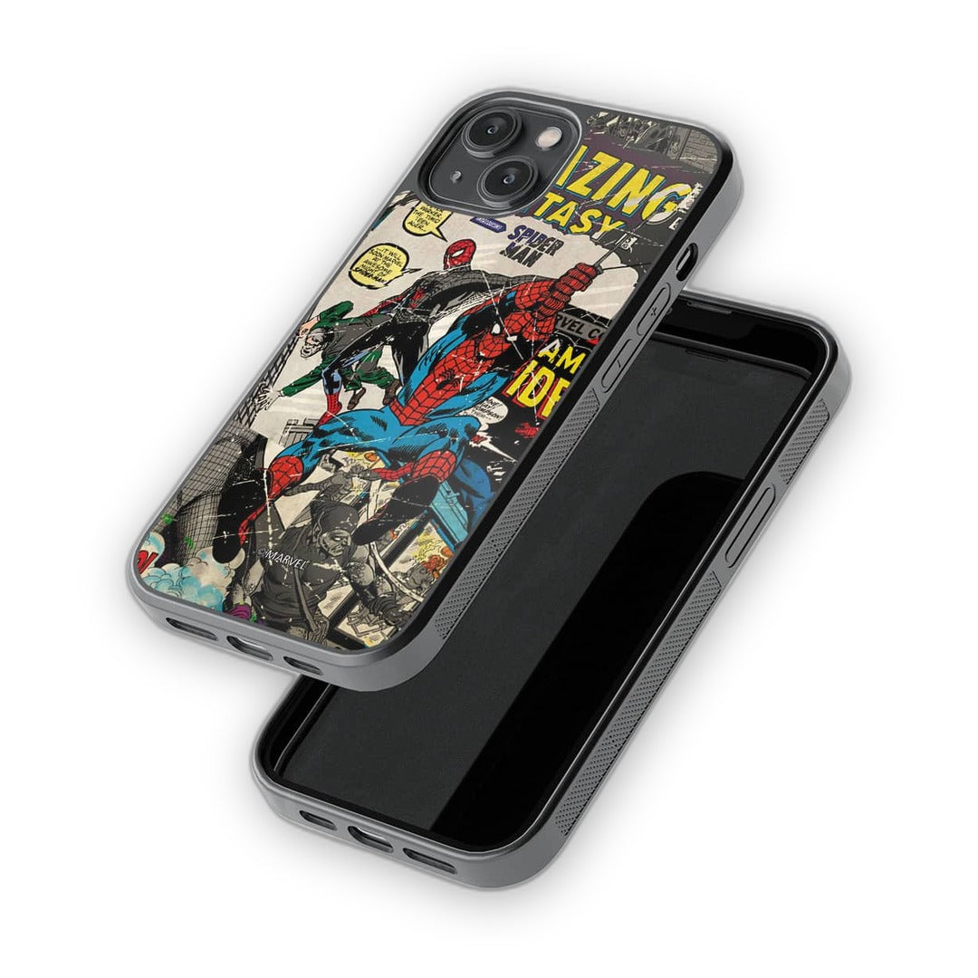 Comic Spidey Glass iPhone Case for iPhone 14 | Macmerise