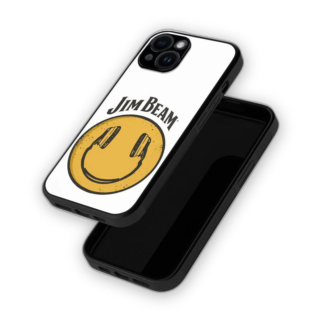 Jim Beam Smiley White Glass iPhone Case for iPhone 15 | Macmerise
