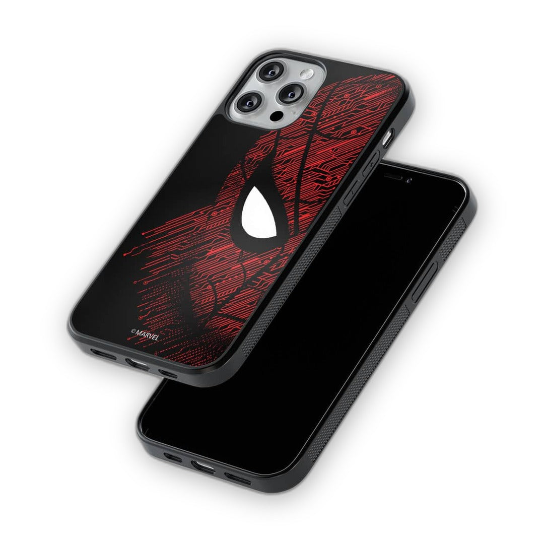 Sketch Out Spider Man Glass iPhone Case for iPhone 13 Pro | Macmerise