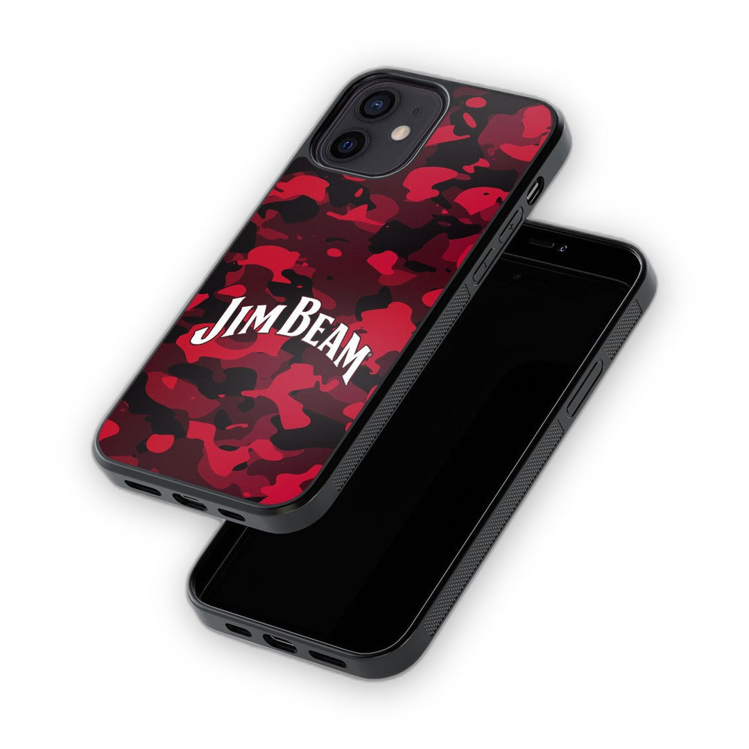 Jim Beam Camo Red Glass iPhone Case for iPhone 12 | Macmerise