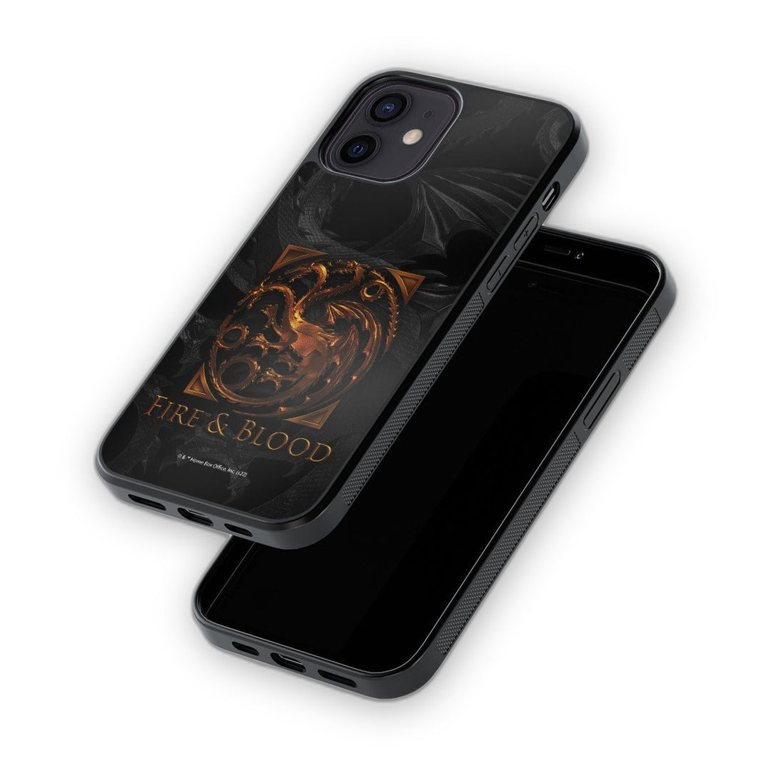 Fire and Blood Glass iPhone Case for iPhone 12 | Macmerise