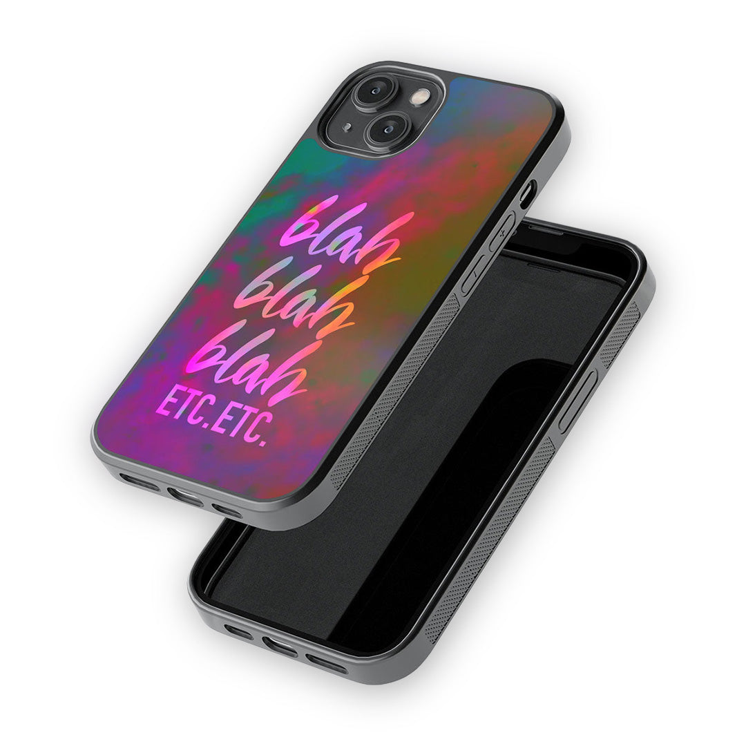 Blah Blah Glass iPhone Case for iPhone 14 | Macmerise