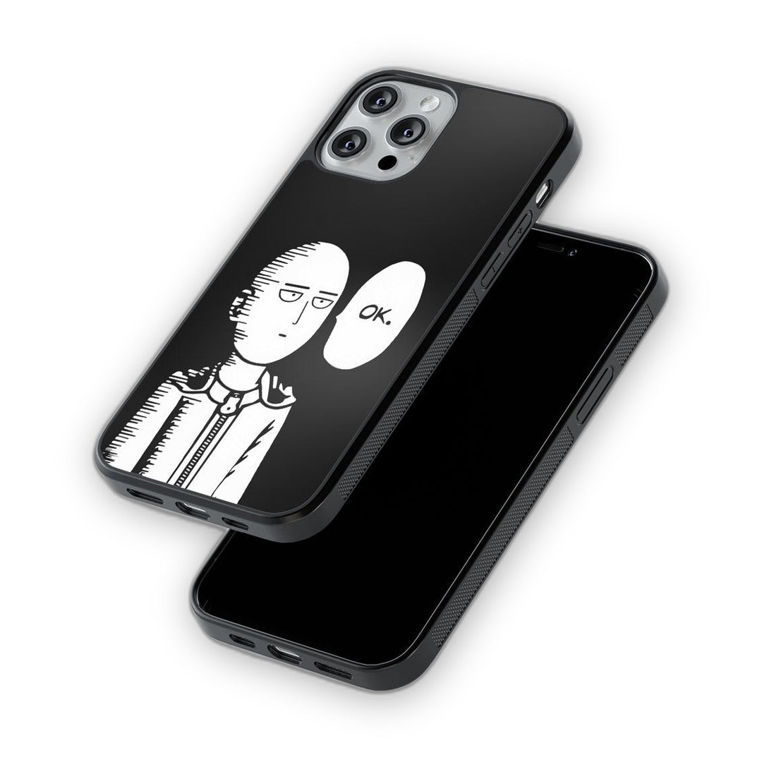 Saitama Not Impressed Glass iPhone Case for iPhone 13 Pro | Macmerise