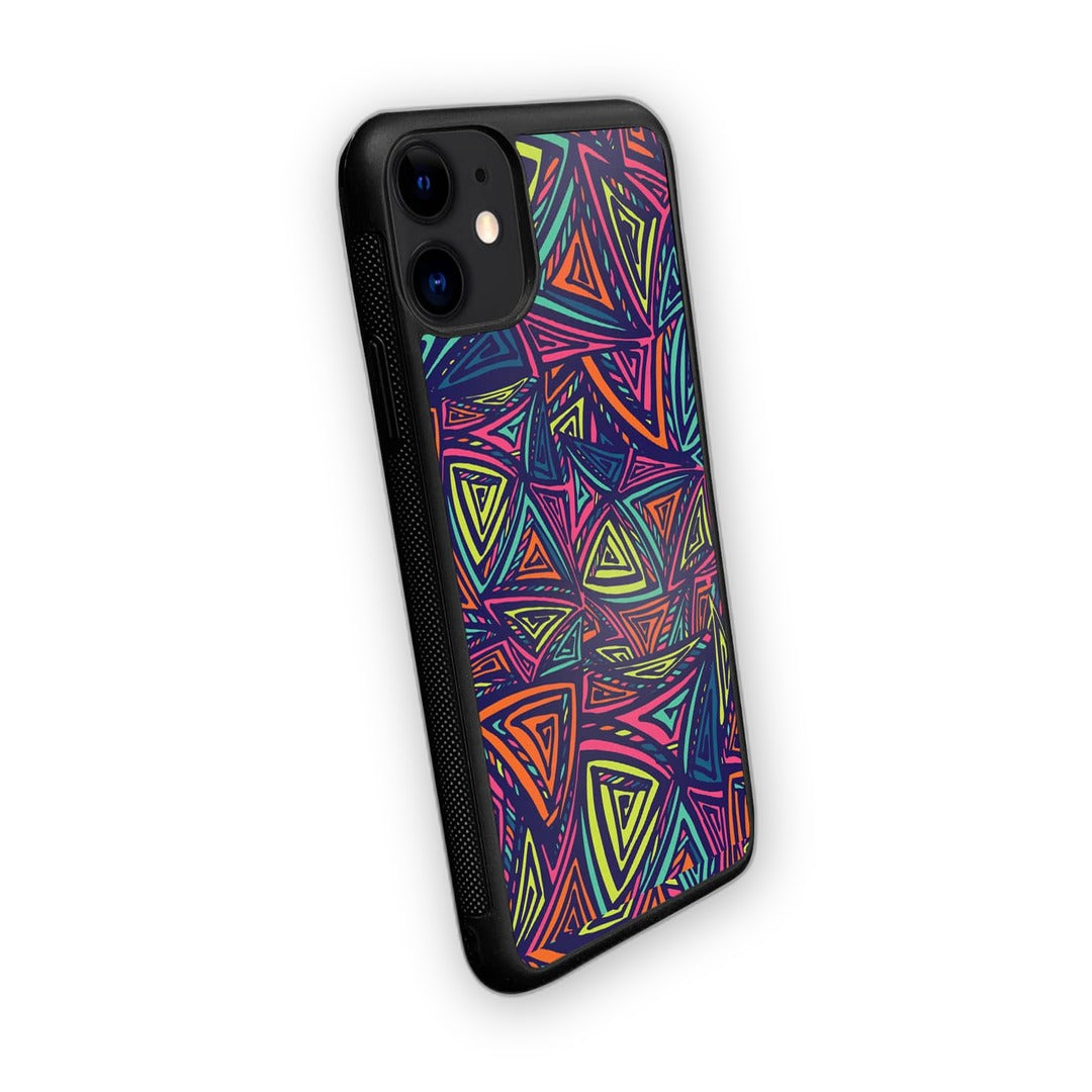 Neon Angles Glass iPhone Case for iPhone 11 | Macmerise