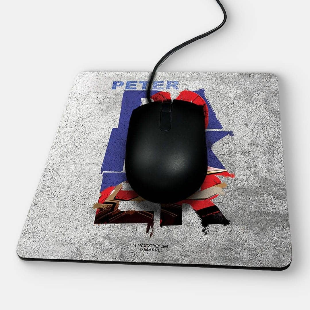 Peter Parker Grunge Mouse Pad | Macmerise