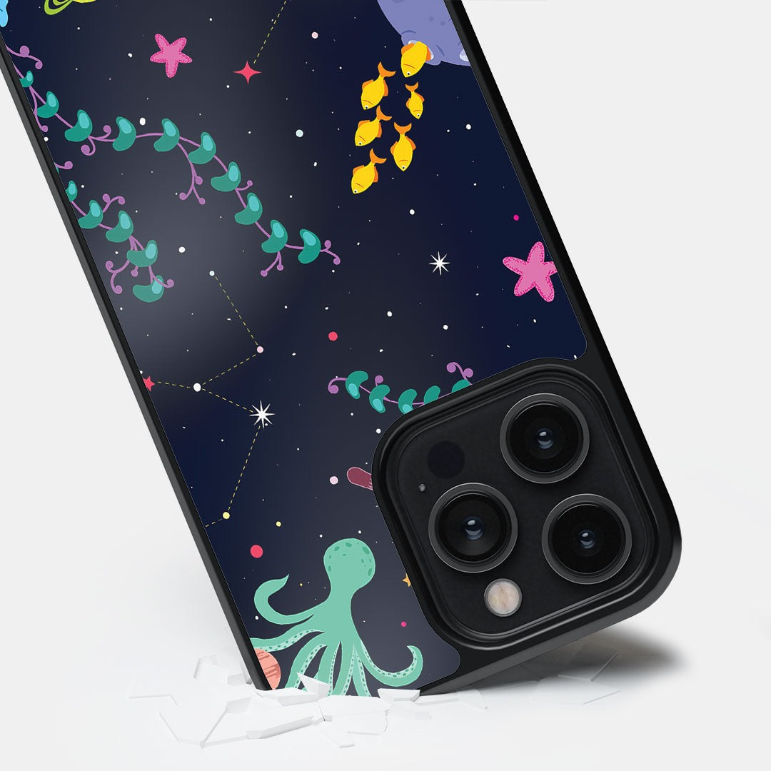 Space Aquarium Glass iPhone Case for iPhone 14 Pro Max | Macmerise