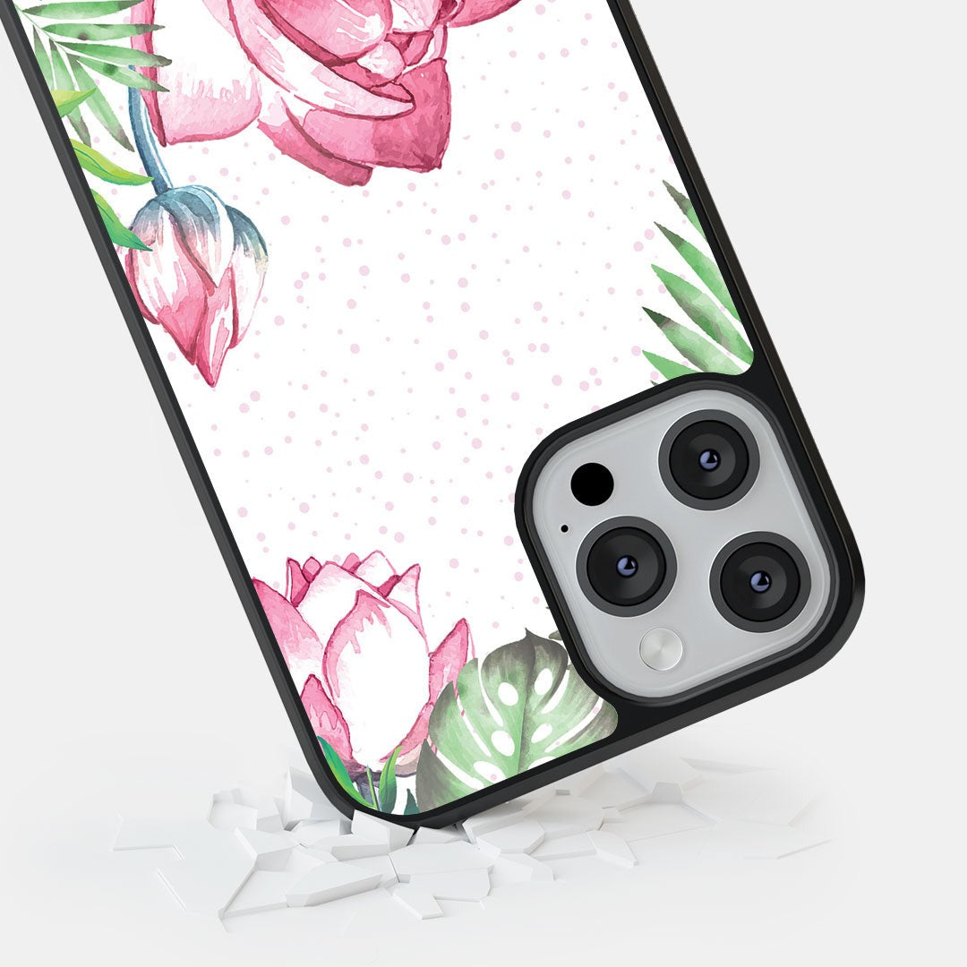 Laotian Lotus Glass iPhone Case for iPhone 13 Pro Max | Macmerise