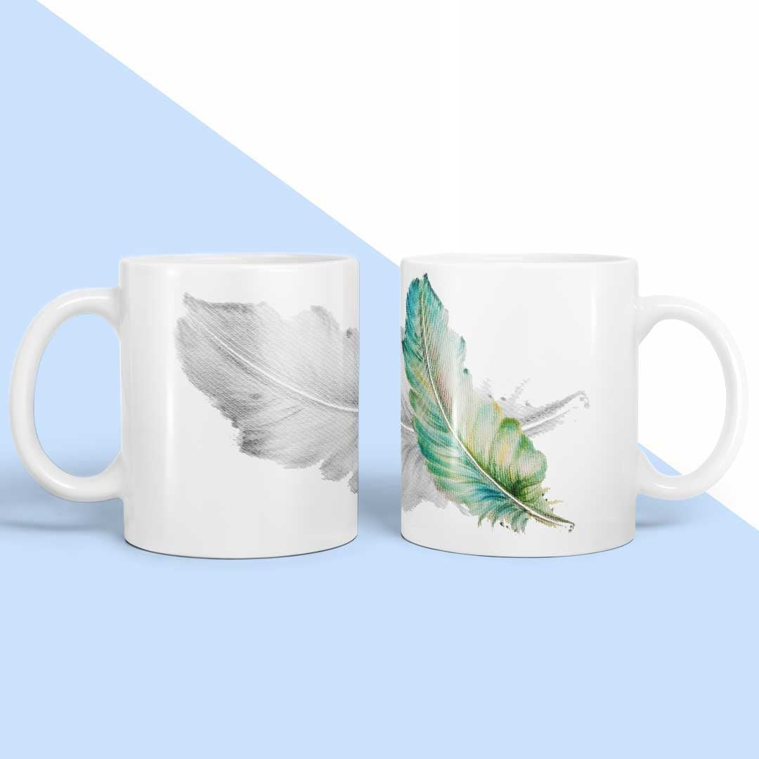 Sk Feather Art Coffee Mug | Macmerise