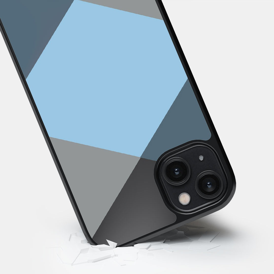 Criss Cross iPhone 14 Plus Cover Blue - detail view | Macmerise