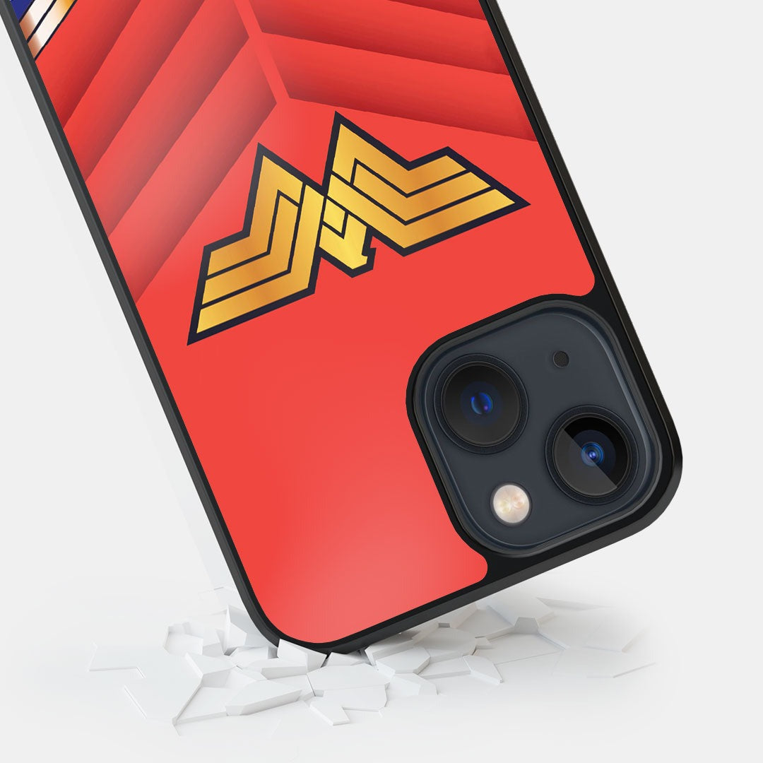 Suit Up Wonder Woman Glass iPhone Case for iPhone 13 | Macmerise