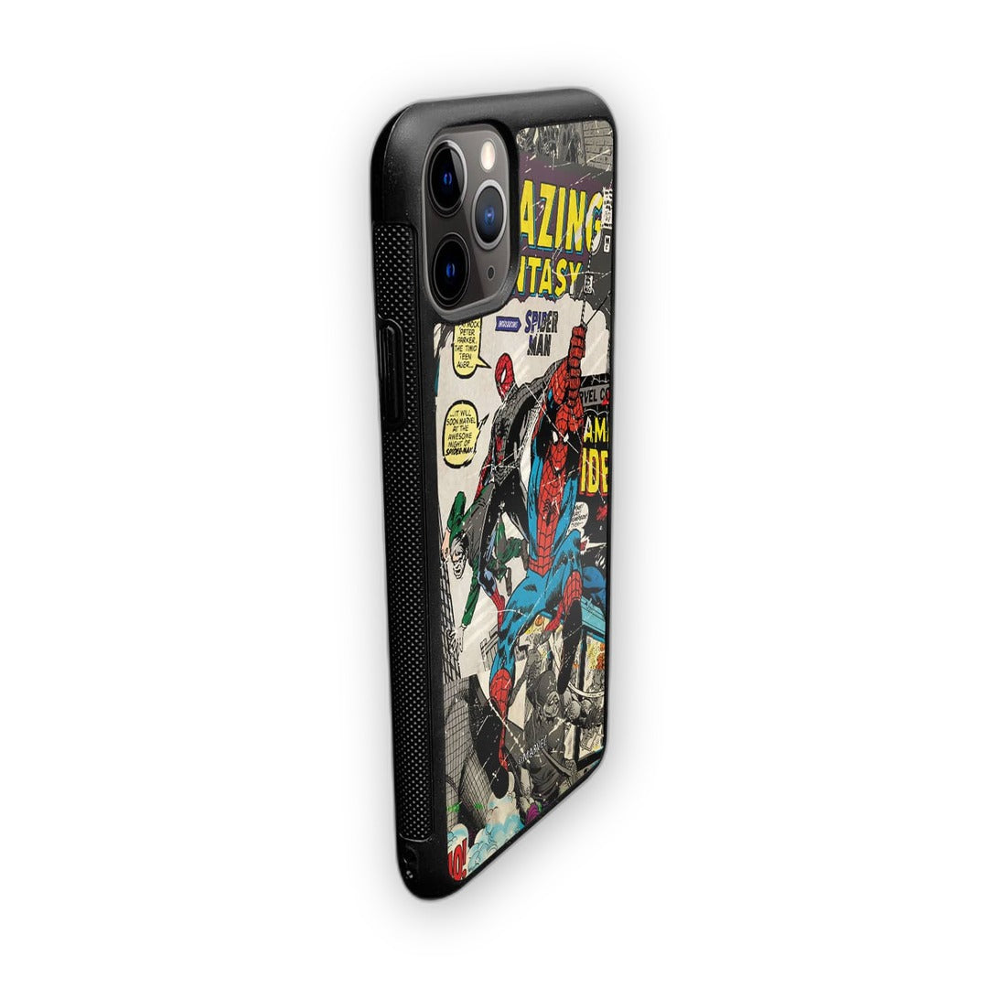 Comic Spidey Glass iPhone Case for iPhone 11 Pro | Macmerise