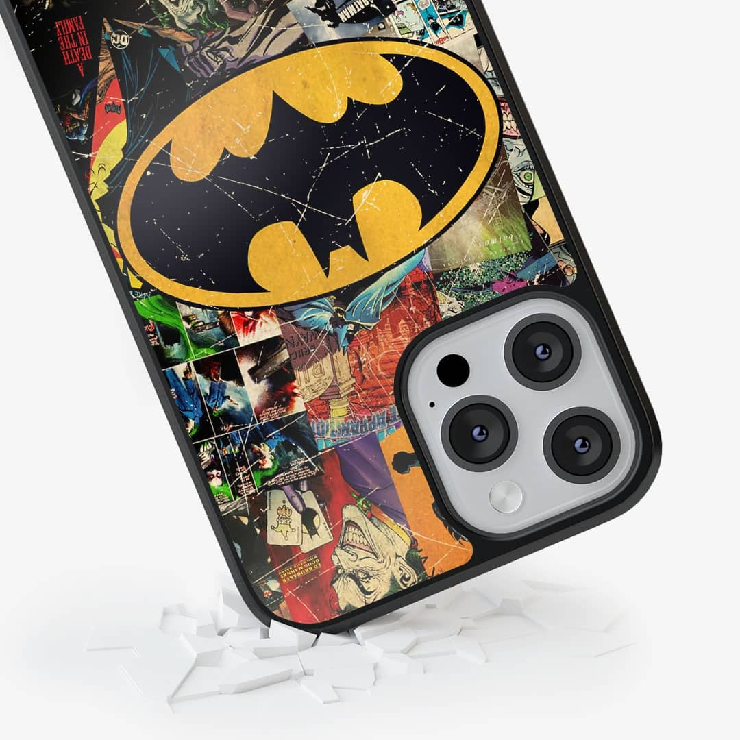 Comic Bat Glass iPhone Case for iPhone 13 Pro | Macmerise