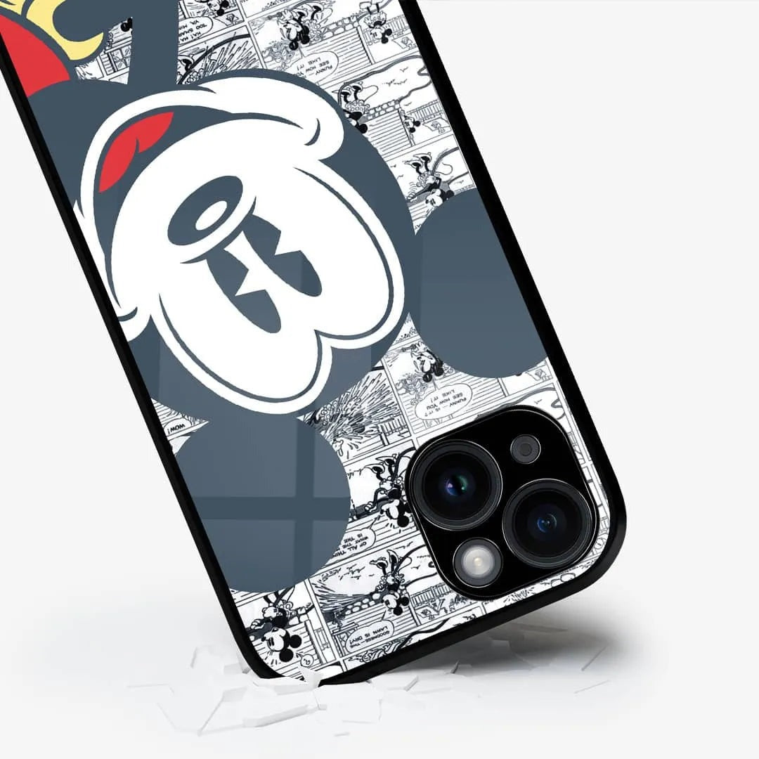 Mickey Comic Strip Glass iPhone Case for iPhone 15 | Macmerise