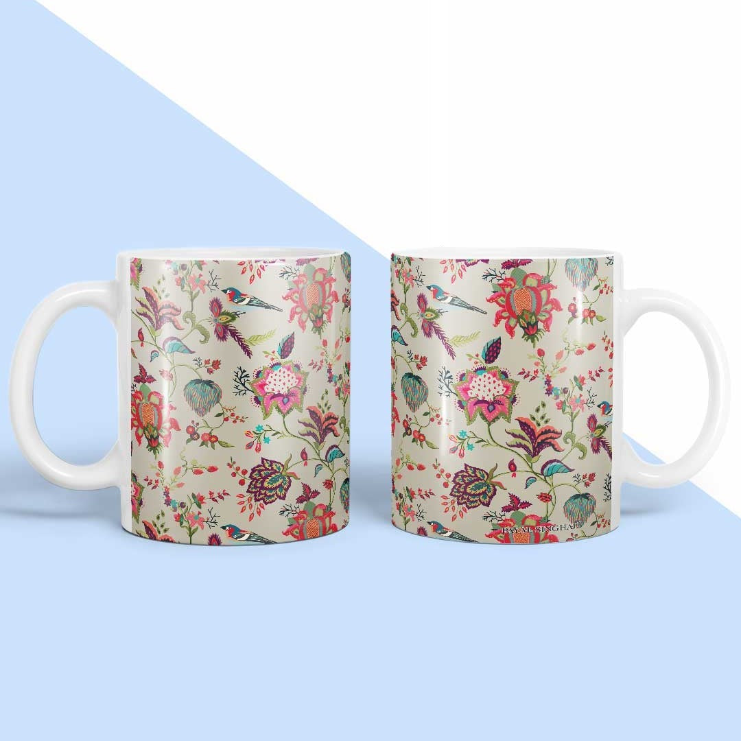 Payal Singhal Chidiya Coffee Mug Beige - detail view | Macmerise