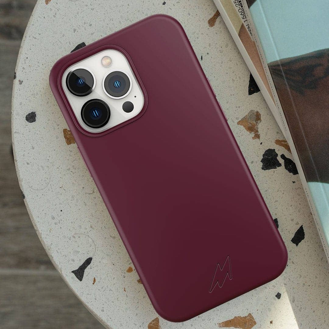 Basics iPhone 12 Pro Max Magsafe Silicone Case Burgandy | Macmerise