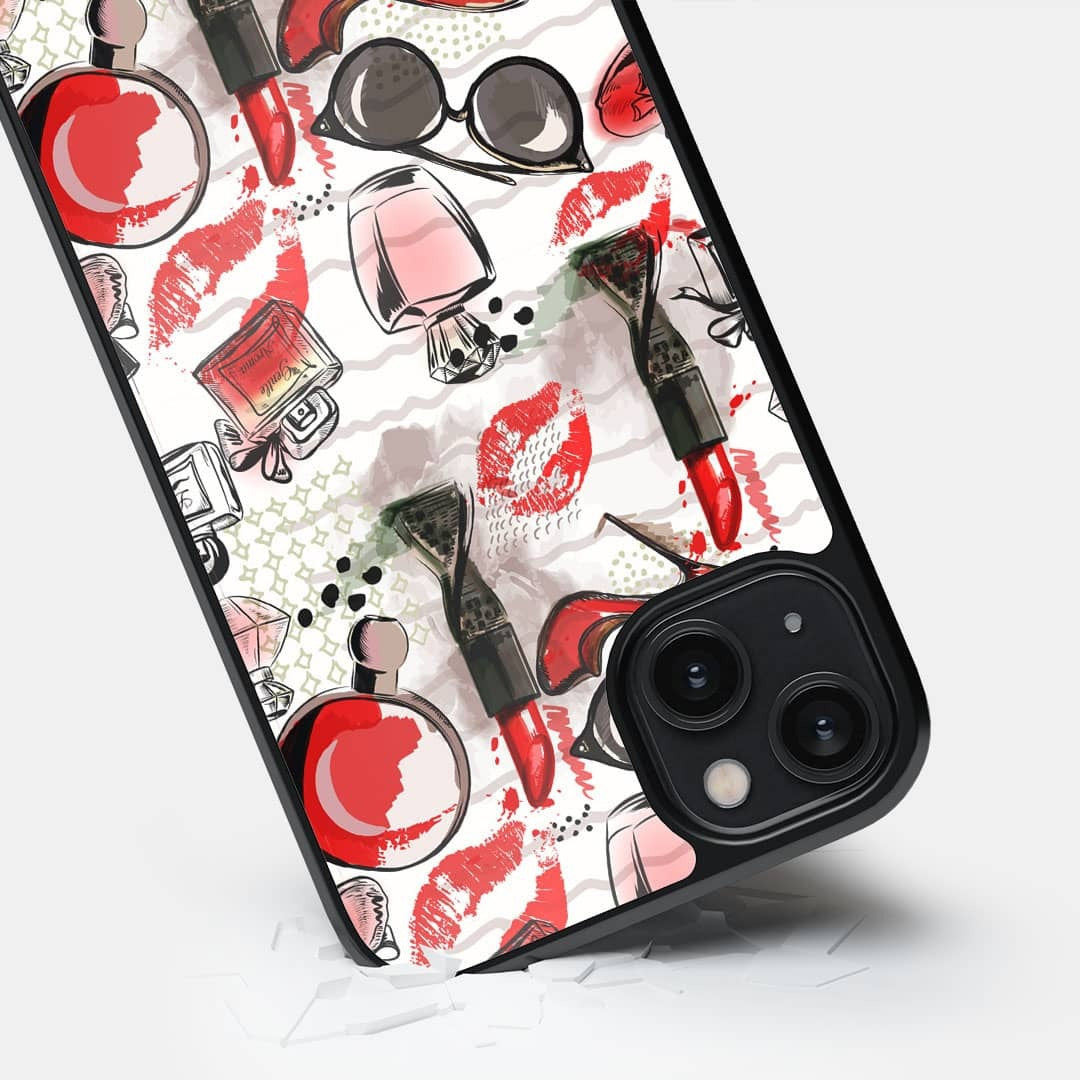 Fashionista Essentials Glass iPhone Case for iPhone 14 Plus | Macmerise