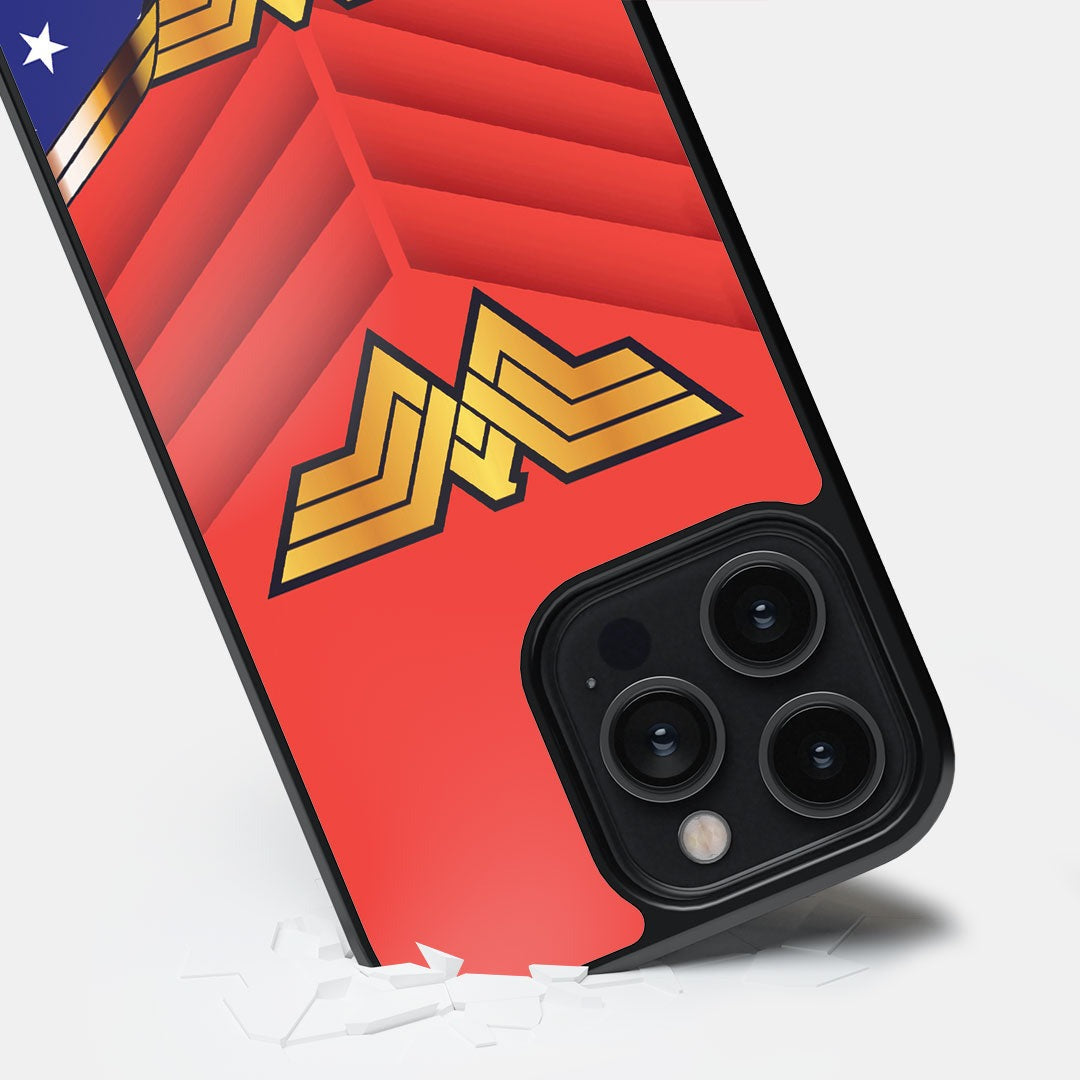 Suit Up Wonder Woman Glass iPhone Case for iPhone 14 Pro Max | Macmerise