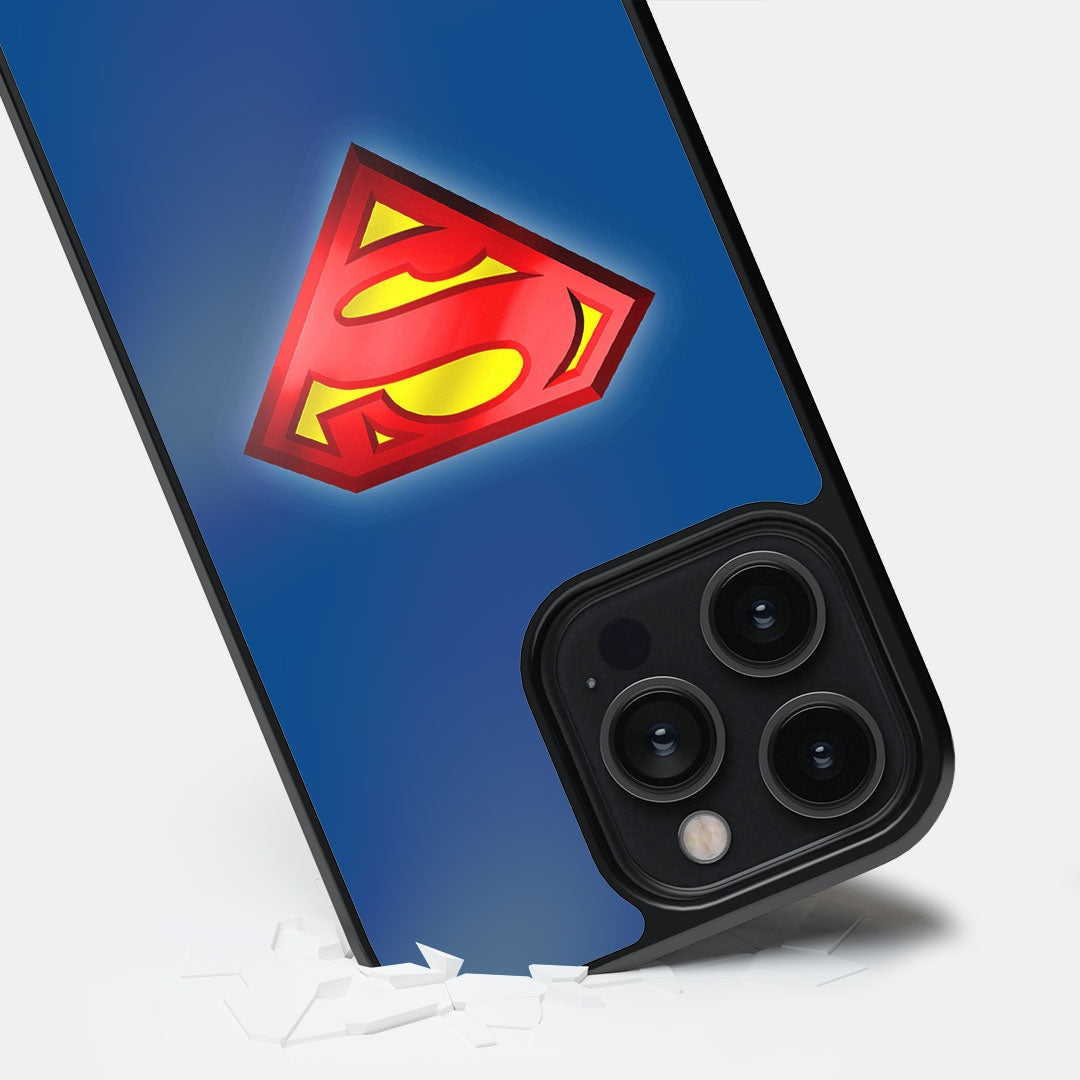 Logo Superman Glass iPhone Case for iPhone 14 Pro Max | Macmerise