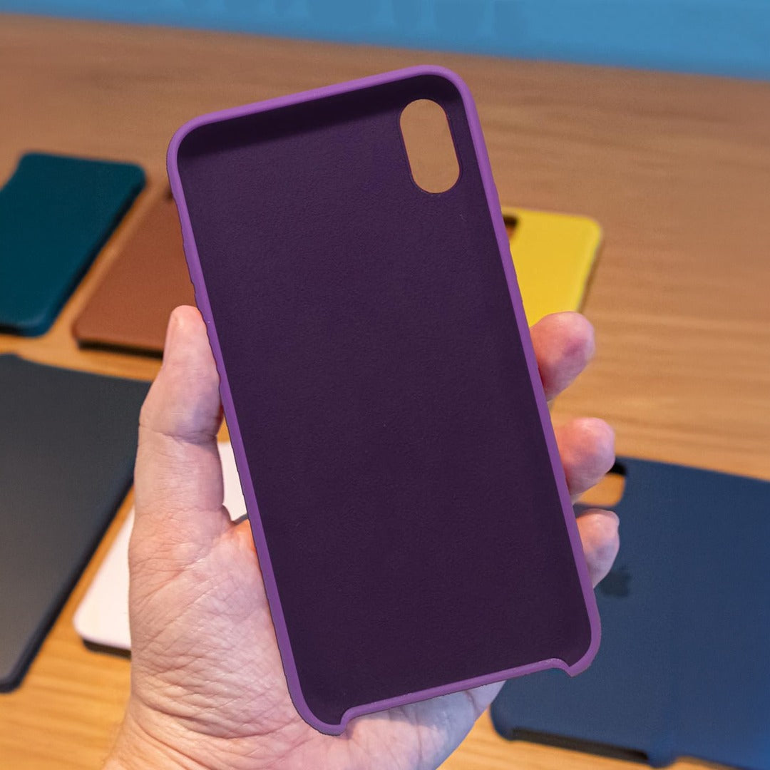 Basics iPhone XS Max Silicone Case Purple - detail view | Macmerise