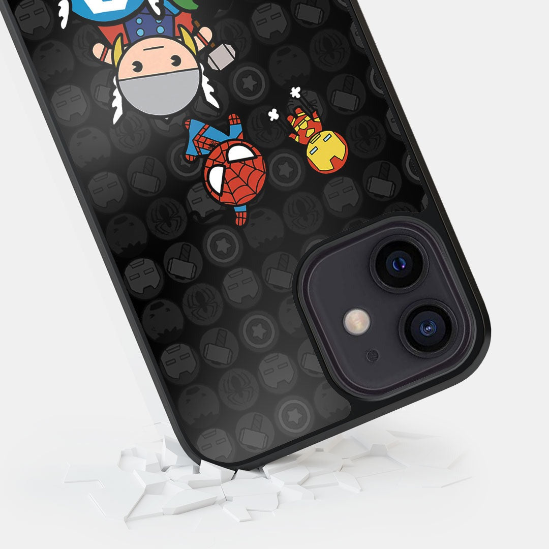 Kawaii Marvel Comics Glass iPhone Case for iPhone 12 | Macmerise