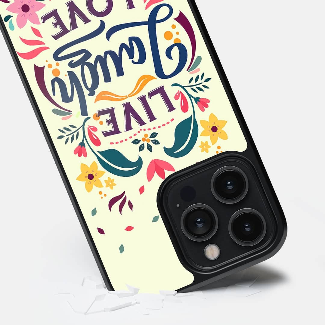 Live Laugh Love Glass iPhone Case for iPhone 14 Pro Max | Macmerise