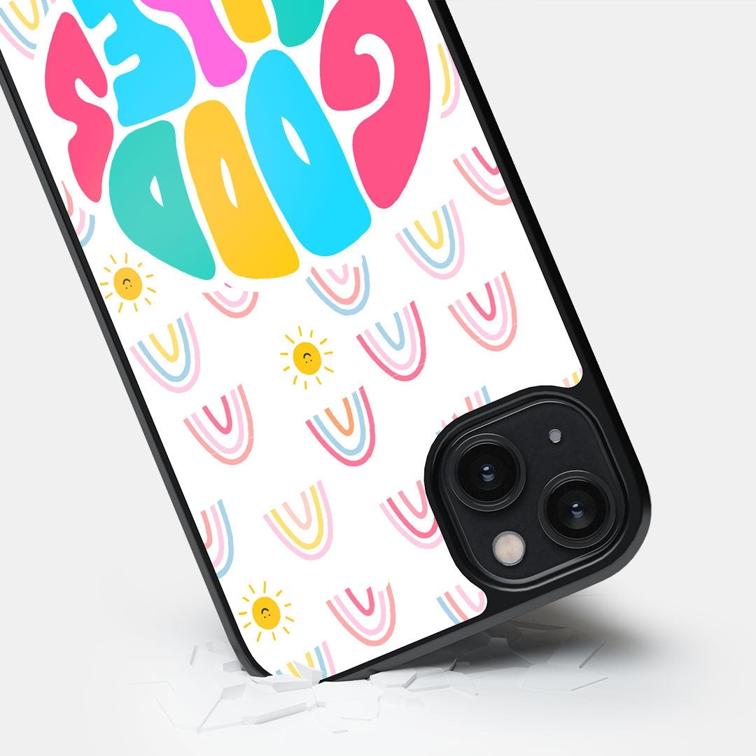 Good Vibes Glass iPhone Case for iPhone 14 Plus | Macmerise