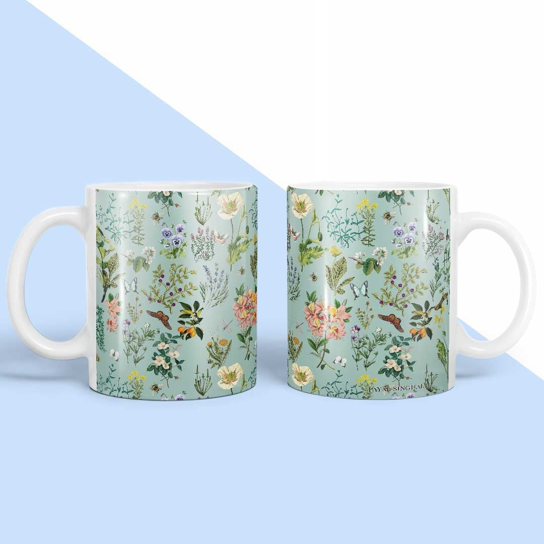 Payal Singhal Titli Coffee Mug Aqua - detail view | Macmerise