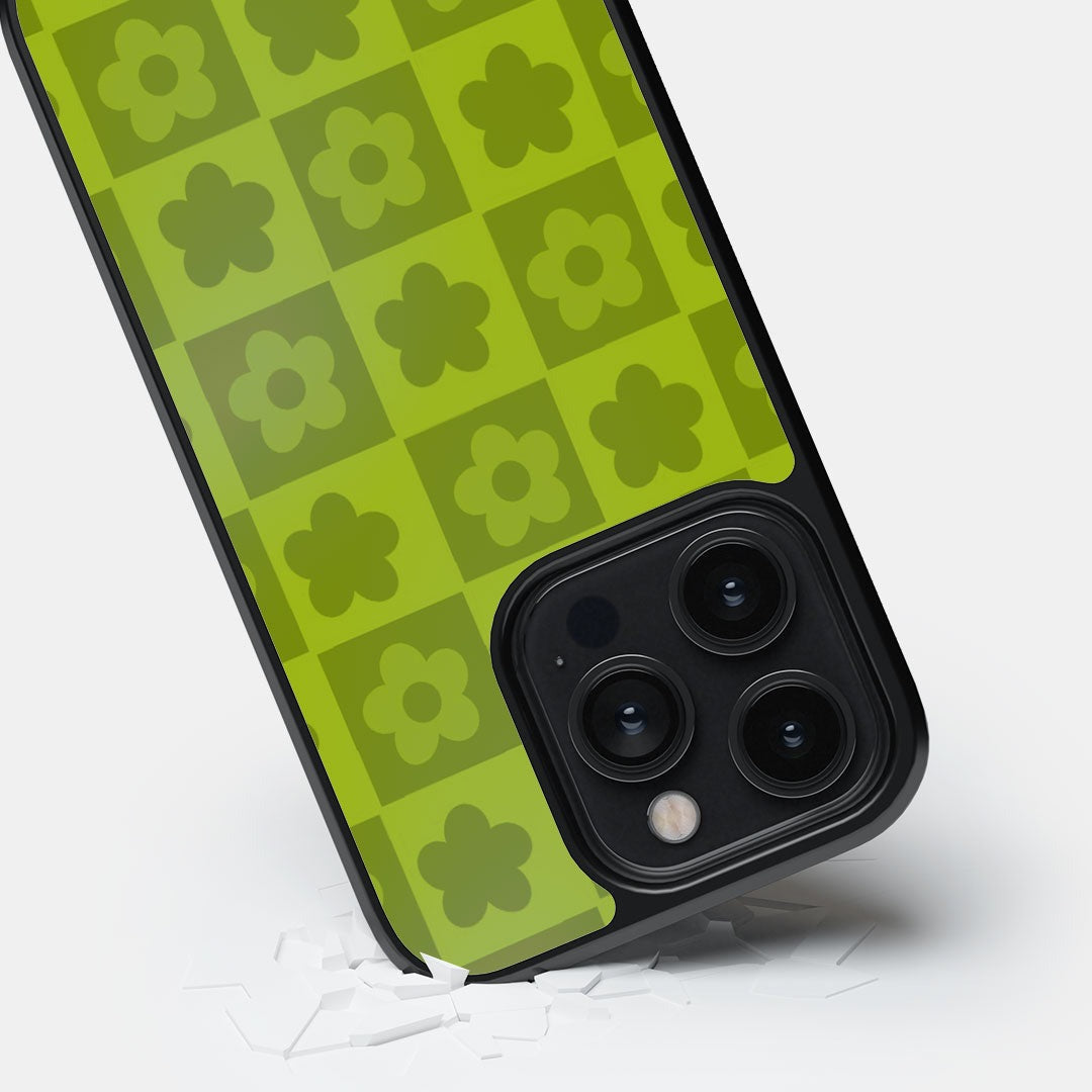 Blossom Bliss Green Glass iPhone Case for iPhone 14 Pro | Macmerise