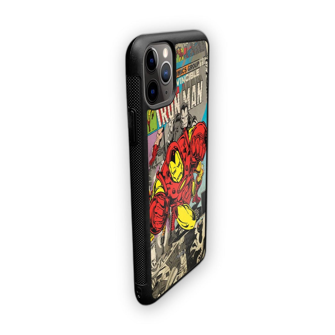 Comic Iron Man Glass iPhone Case for iPhone 11 Pro | Macmerise