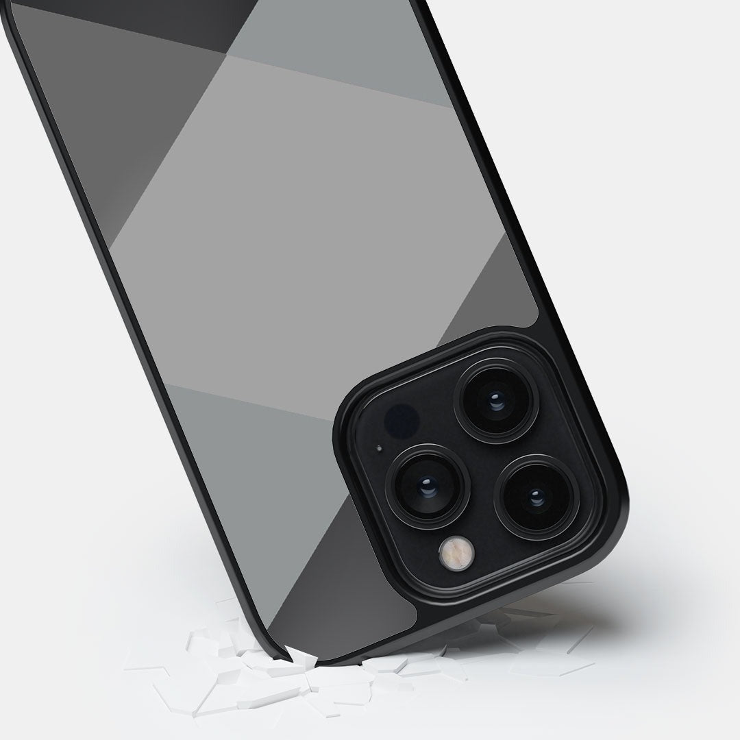 Criss Cross Grey Glass iPhone Case for iPhone 14 Pro | Macmerise