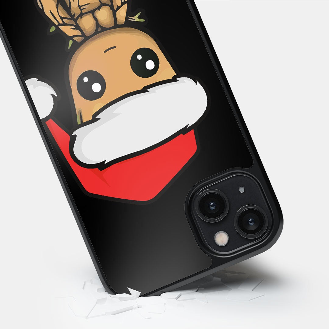 Groot Santa Glass iPhone Case for iPhone 14 Plus | Macmerise