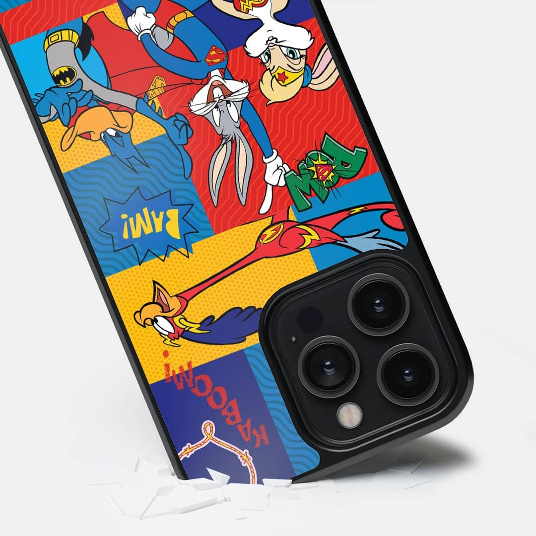 Justice League Shuffle Glass iPhone Case for iPhone 14 Pro Max | Macmerise