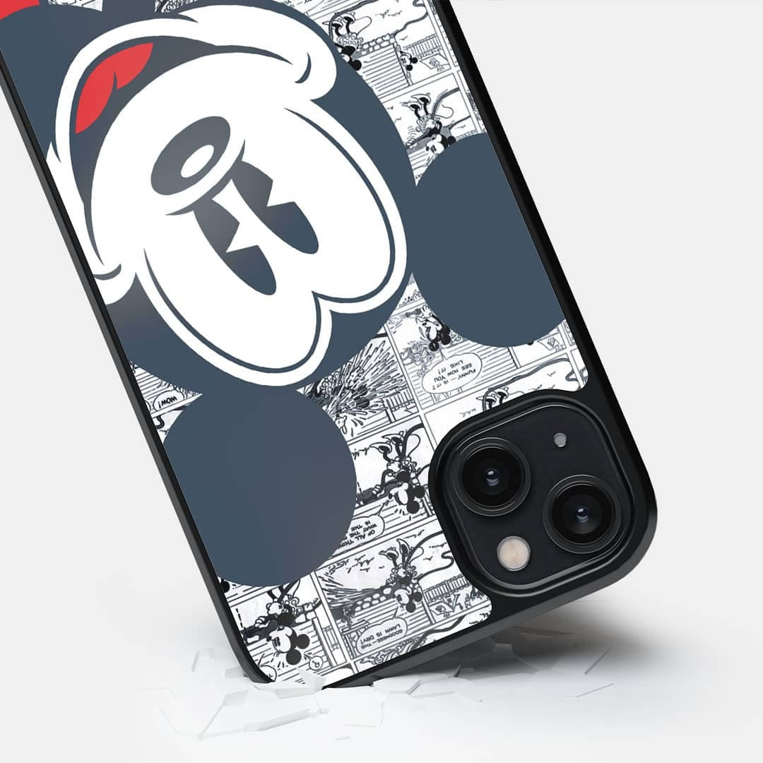 Mickey Comic Strip Glass iPhone Case for iPhone 14 Plus | Macmerise
