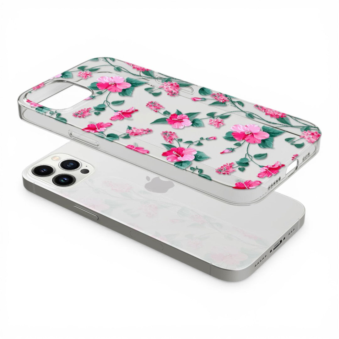 Sk Hibiscus Blush Glass iPhone Case for iPhone 13 Pro | Macmerise