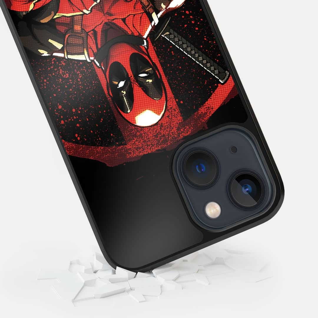 Deadpool Stance Glass iPhone Case for iPhone 13 Mini | Macmerise